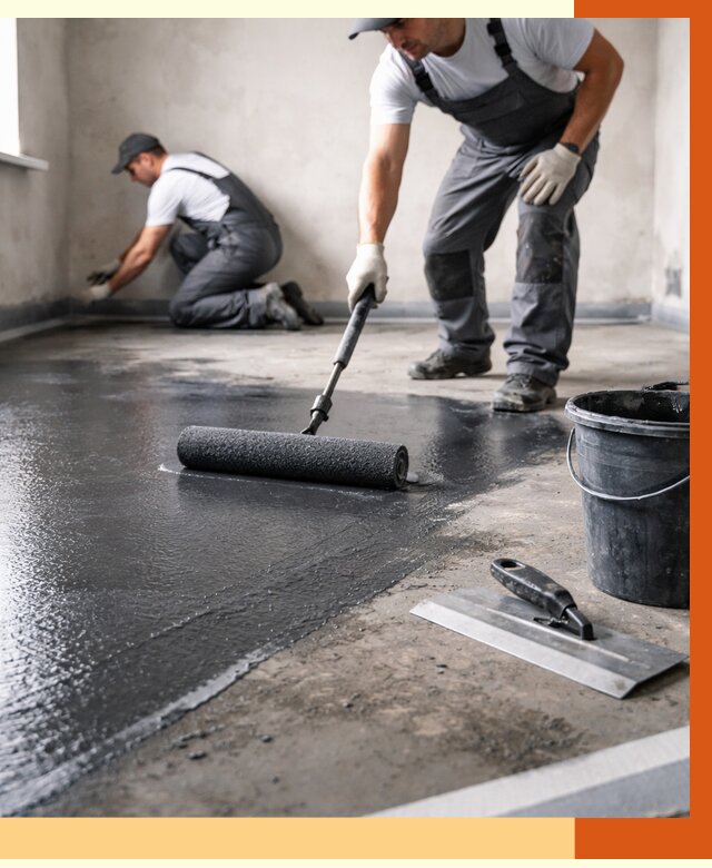 Профессиональная гидроизоляция пола в Кохме от 8830 руб. под ключ | ТепломастерКхм