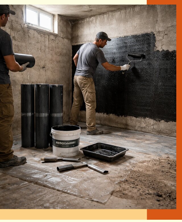 Гидроизоляция подвала в Кохме от 3636 руб. под ключ | Профессионально — ТепломастерКхм
