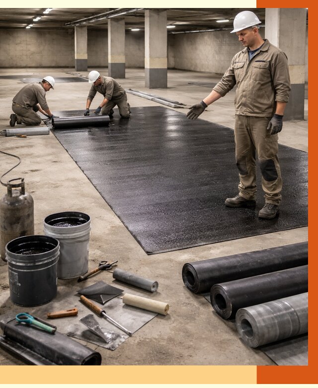 Гидроизоляция паркинга в Кохме от 1247 руб/м² — профессиональная защита | ТепломастерКхм