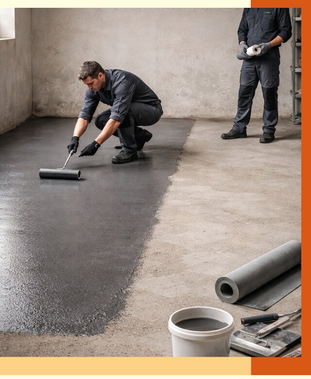 Гидроизоляция гаражного пола в Кохме от 3636 руб./м² — ТепломастерКхм профессионально