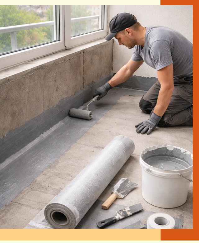 Профессиональная гидроизоляция балкона в Кохме от 4363 руб. | ТепломастерКхм