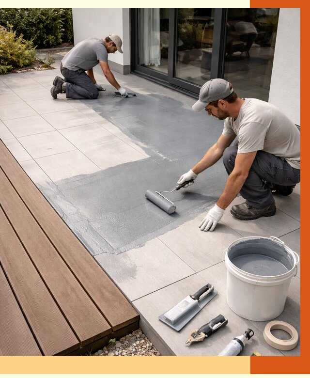 Гидроизоляция террасы в Кохме под ключ от 7791 руб./м² | ТепломастерКхм