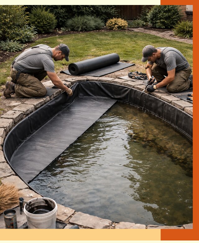 Гидроизоляция пруда в Кохме от 15582 руб. под ключ | ТепломастерКхм профессионально