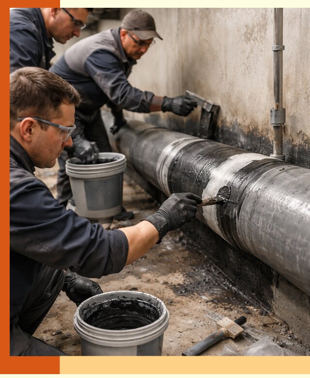 Гидроизоляция труб в Кохме — защита и герметизация коммуникаций