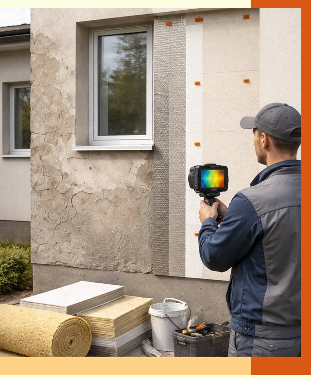 Тепловизионное обследование фасада в Кохме от 4675 руб. под ключ | ТепломастерКхм