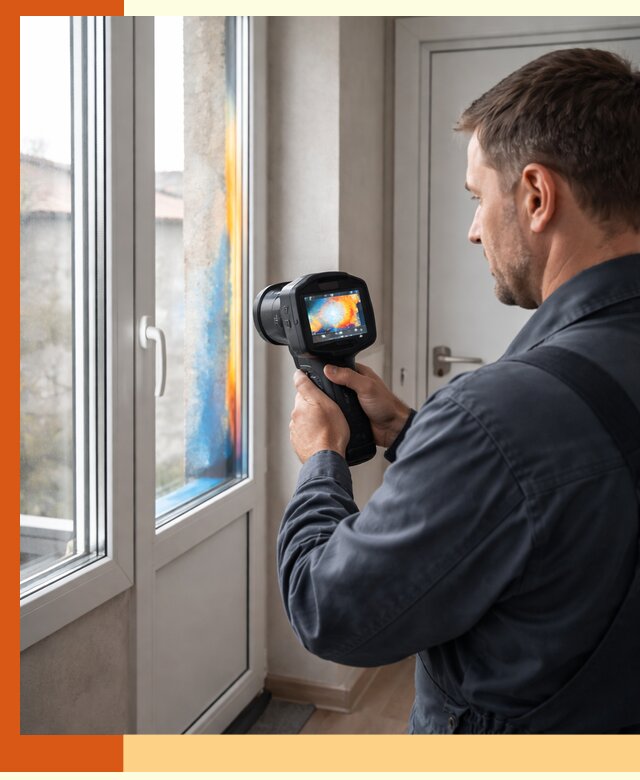 Тепловизионное обследование окон и дверей в Кохме