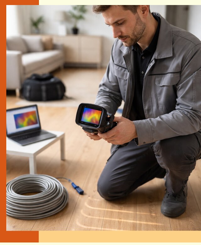 Тепловизионное обследование тёплого пола в Кохме для точной диагностики