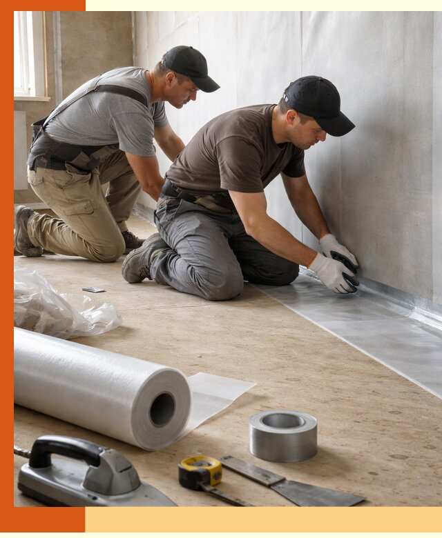 Монтаж пароизоляции для дома и помещений в Кохме