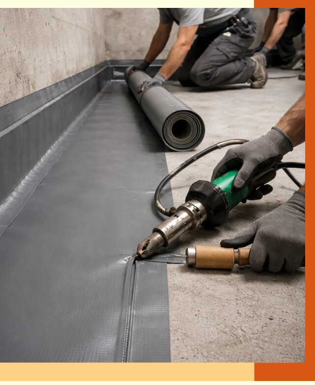Монтаж гидроизоляционной мембраны в Кохме от 1034 руб/м2 | ТепломастерКхм