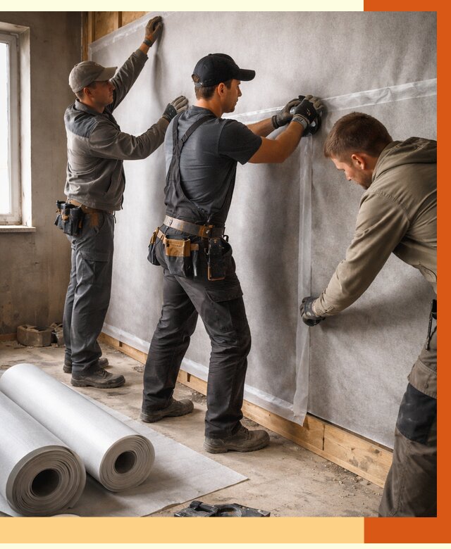 Монтаж ветроизоляции в Кохме от 4675 руб./м2 — профессионально | ТепломастерКхм