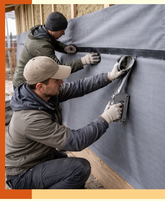 Монтаж ветроизоляции зданий и конструкций в Кохме