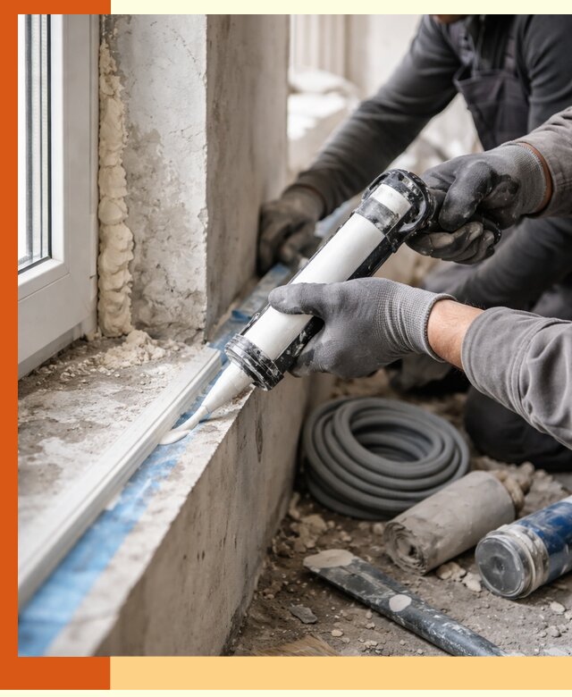 Герметизация стыков и примыканий зданий в Кохме