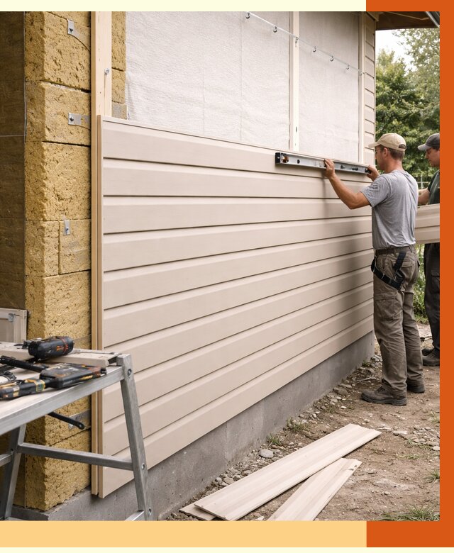 Монтаж сайдинга после утепления в Кохме от 1922 руб. — обшивка и облицовка | ТепломастерКхм